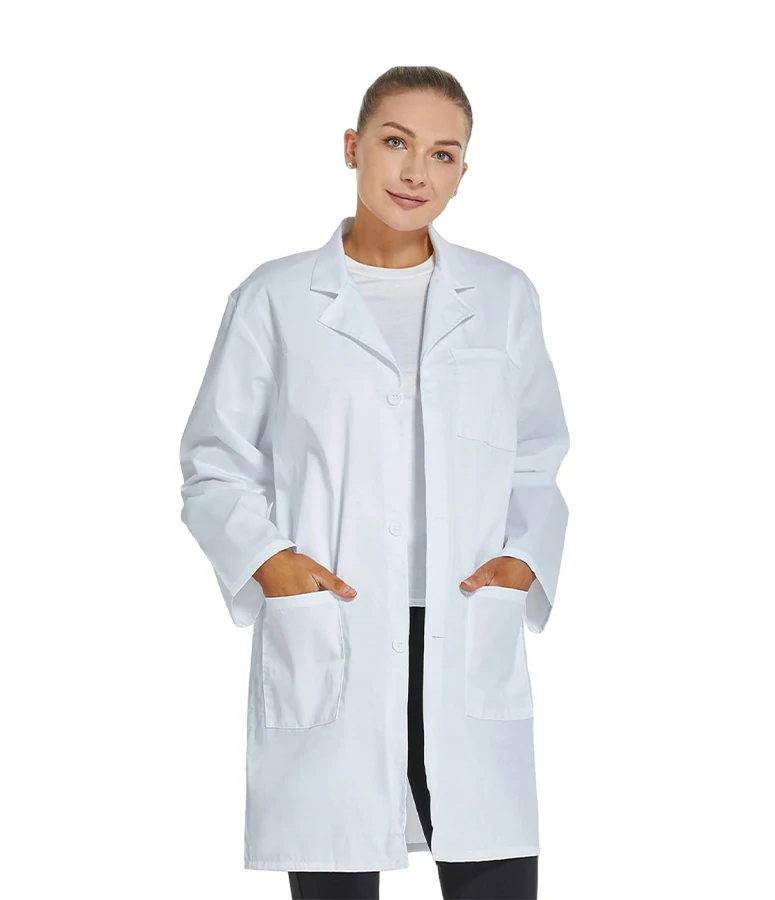 Women's Wide White Coat Lab