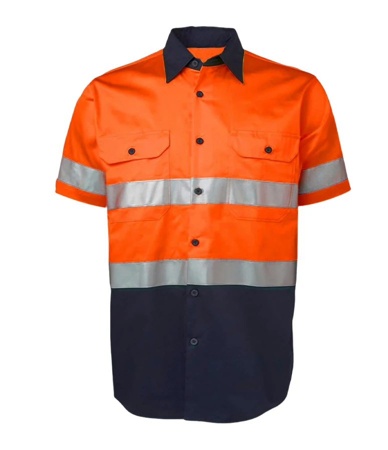 Men's Reflective High Visibility Work Safety Shirt