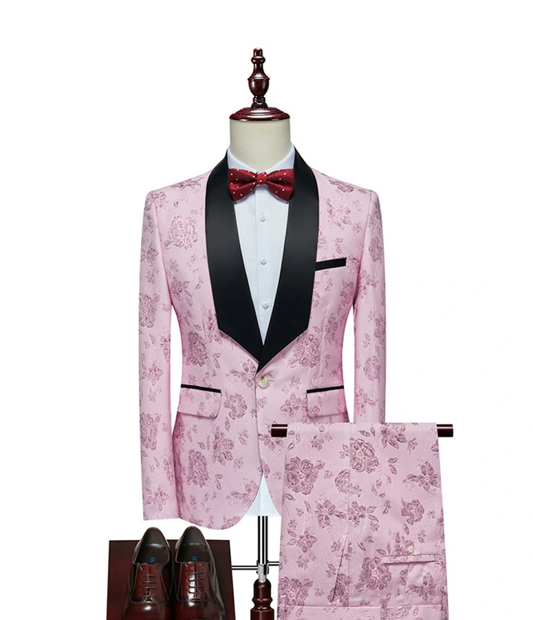 Printed Men's Stage Dress Suit